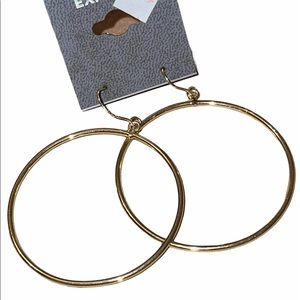 Gold Hoop Earrings (NWT) Express Brand